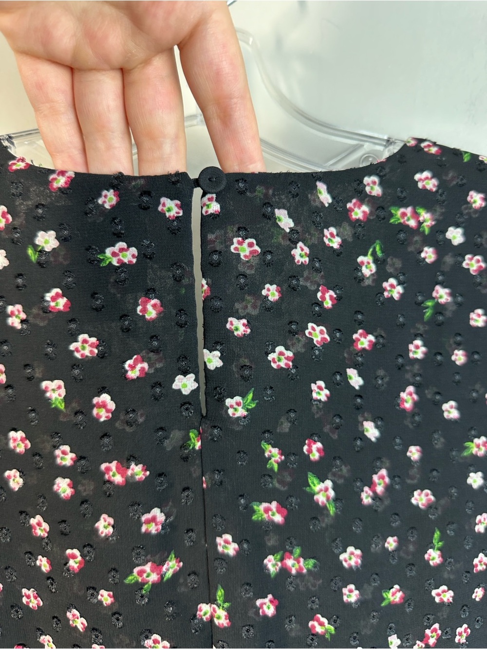 Maeve Anthropologie Black Floral Lace Blouse Size M Cottagecore Whimsigoth - Picture 10 of 11
